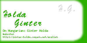 holda ginter business card